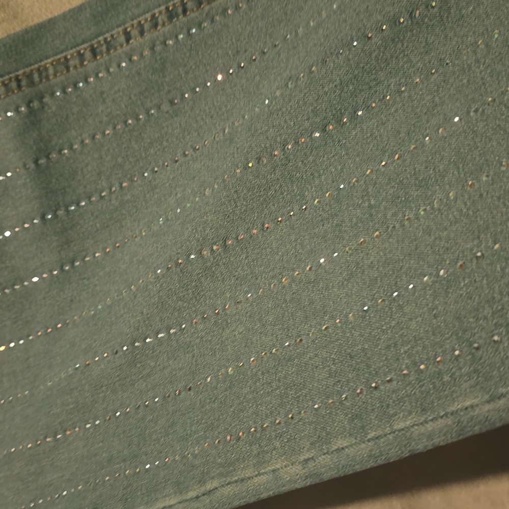 Almost Famous Sparkling Blue Flare Jeans - Picture 4 of 12